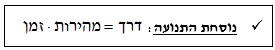 נוסחת התנועה צו ראשון