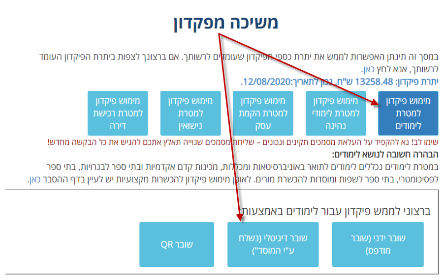 תשלום עם הפקדון הצבאי שלב 4